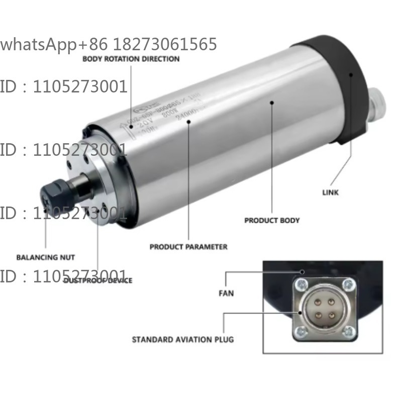 Cnc Spindle Motor - Silnik wrzeciona chłodzonego wodą, 24000 obr./min,