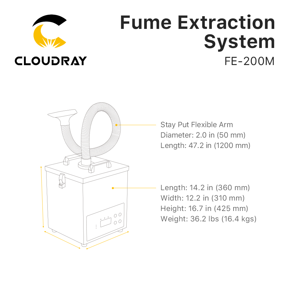System odciągu oparów Cloudray – Laser Marking Machine recenzja i cena